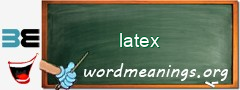 WordMeaning blackboard for latex